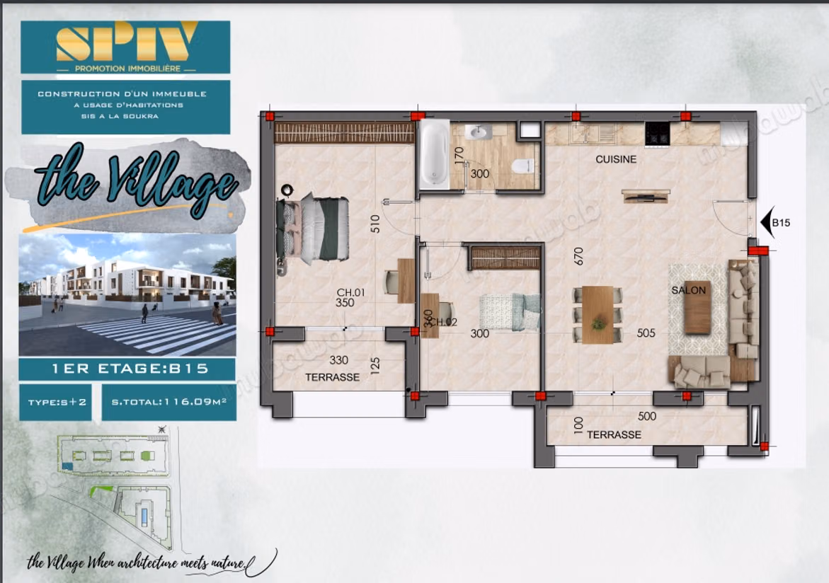 S2 haut standing de 116m²