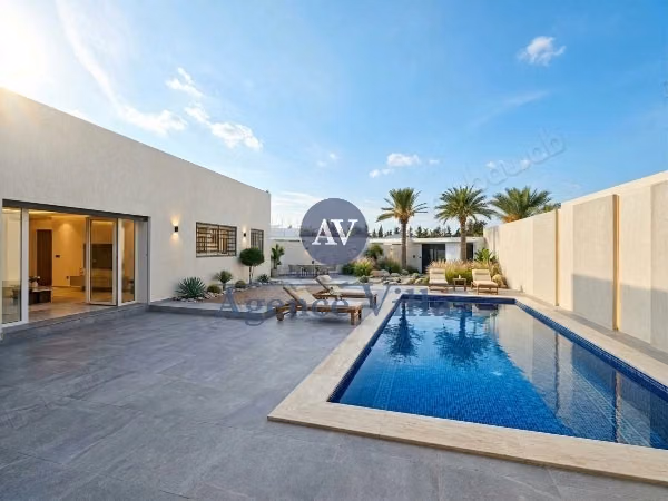 A louer une villa neuve avec piscine à la Soukra