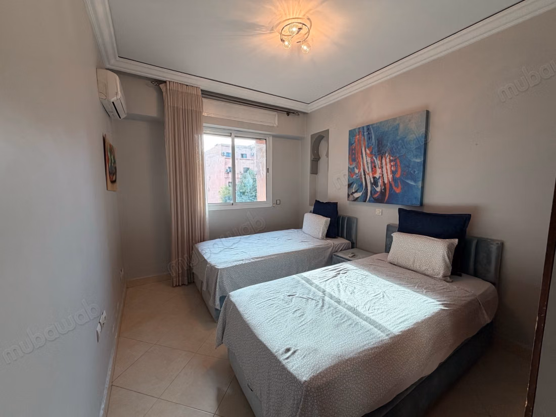 Superbe appartement à louer à Guéliz. 3 pièces confortables. Meublé
