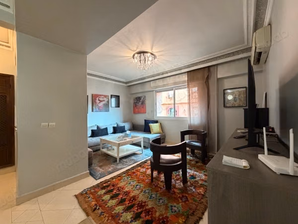 Superbe appartement à louer à Guéliz. 3 pièces confortables. Meublé