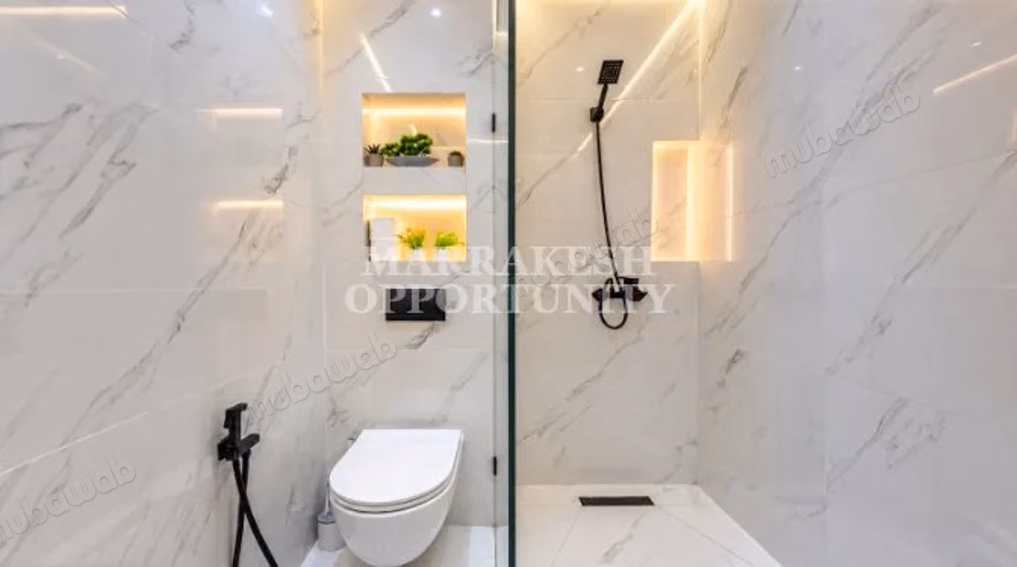 Lumineux Appartement meublé en location à Guéliz