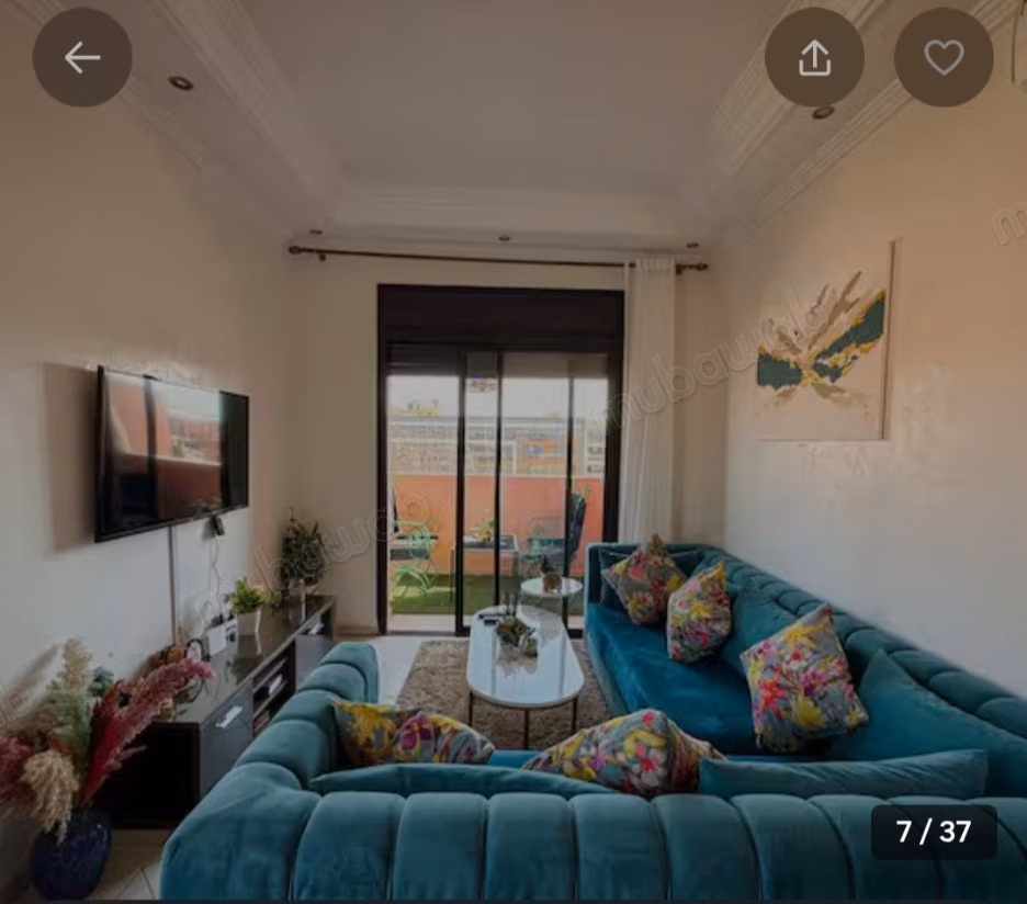 Louez cet appartement à Guéliz. 2 chambres agréables. Meublé