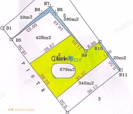Terrain 679 m² à vendre Hammamet