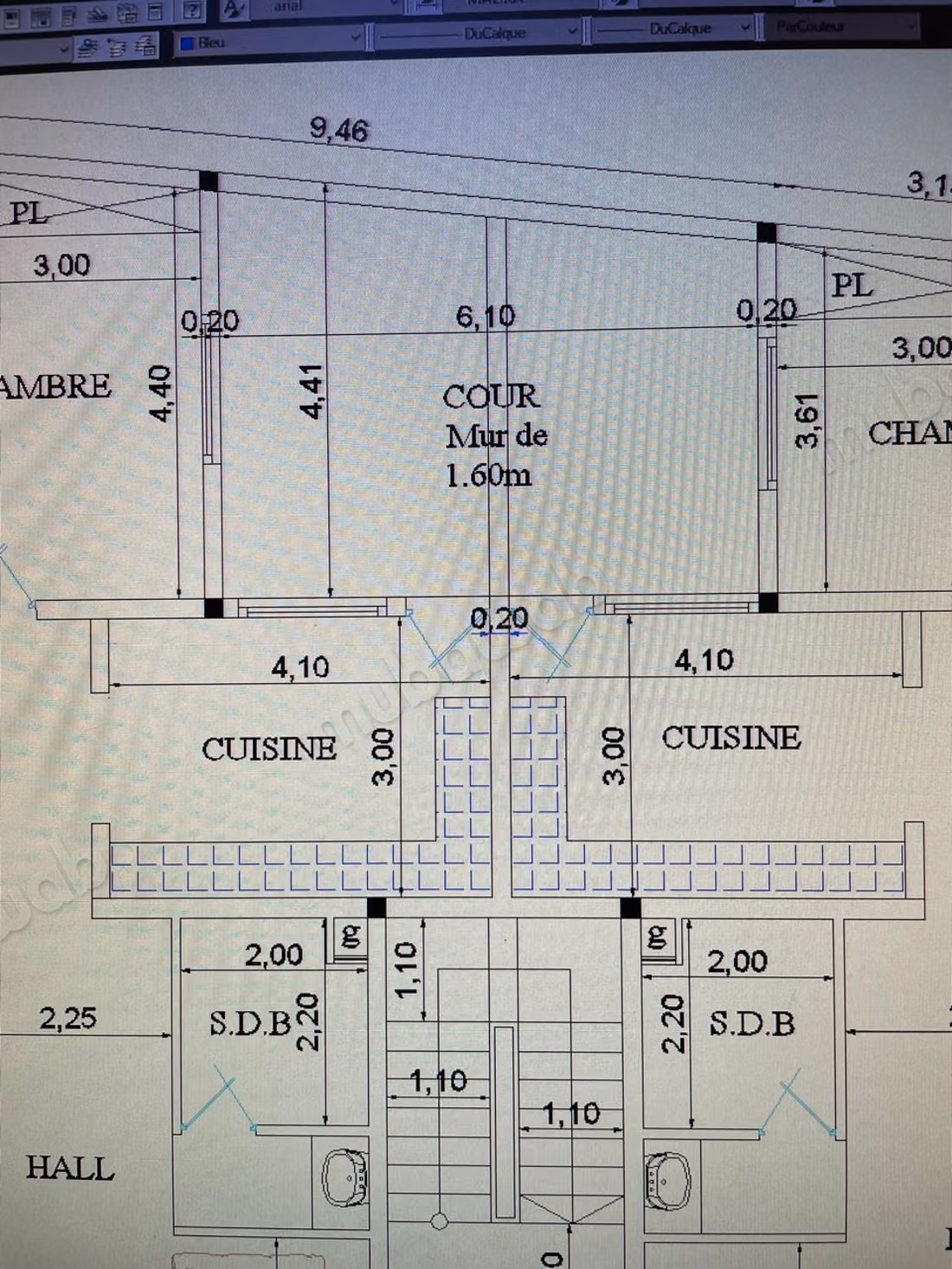 Appartement à l'achat à Ras el Ma.
Surface totale 105 m²
