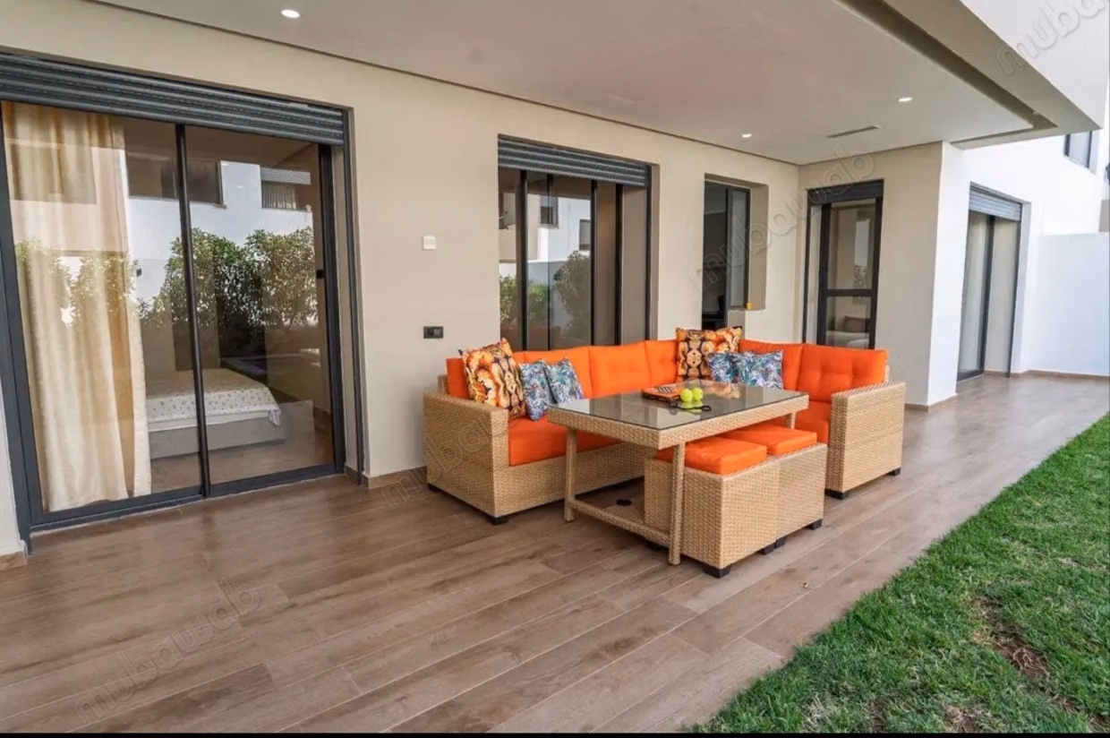 Appart rez jardin a la location meublé 15000dh