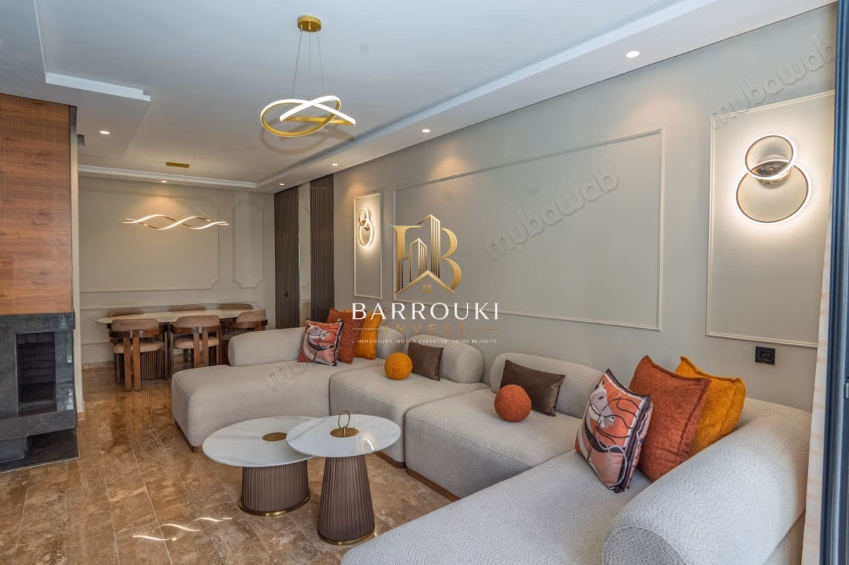 Rez de jardin meublé avec piscine privative à louer – Opale Square, Dar Bouazza