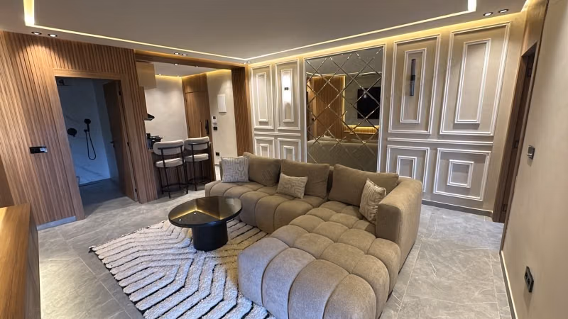 Louez cet appartement à Guéliz. 
Surface totale 48 m². 
Bien meublé