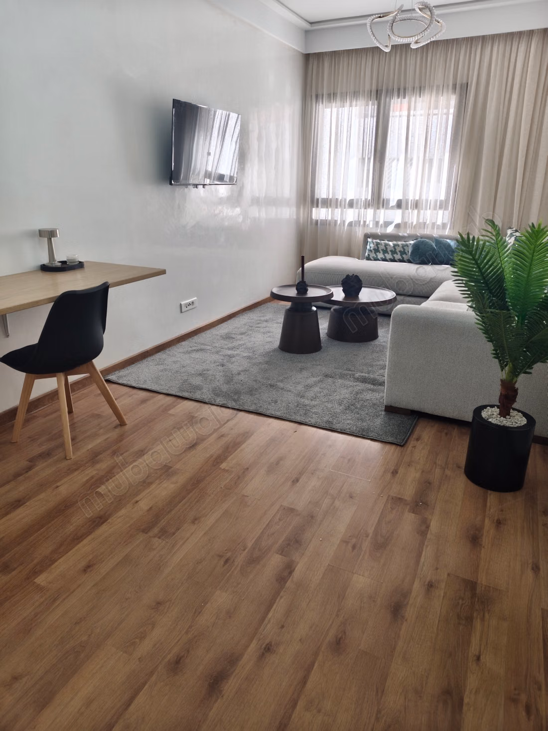 Appartement à louer à Casablanca Finance City.
Superficie 60 m².
Meublé
