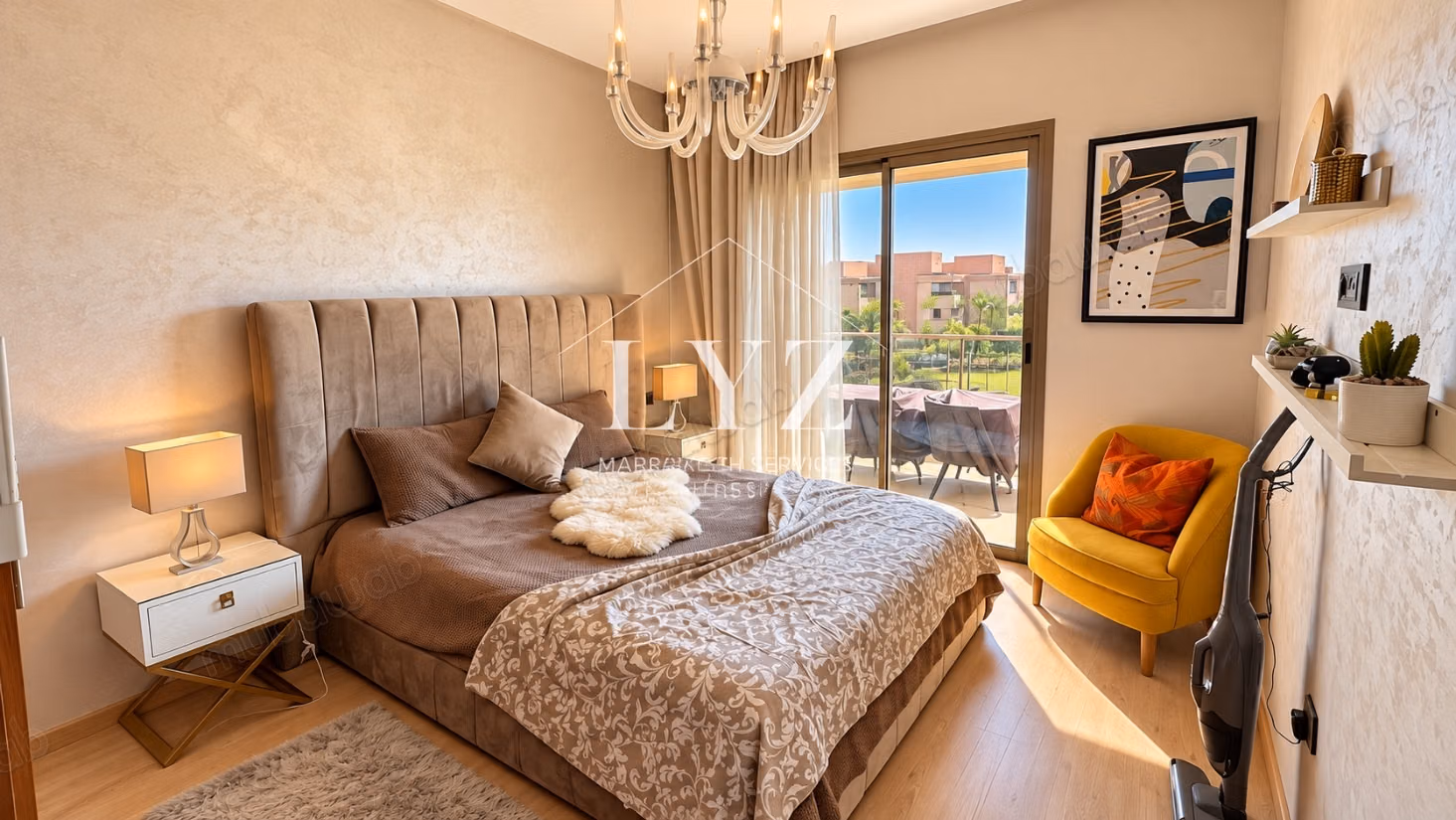 Appartement à louer à Agdal. 3 pièces. Bien meublé