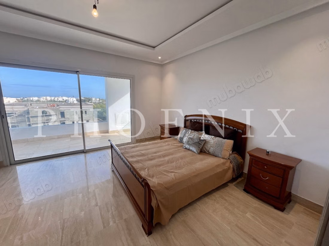 Appartement S3 meublé avec terrasse à Gammarth