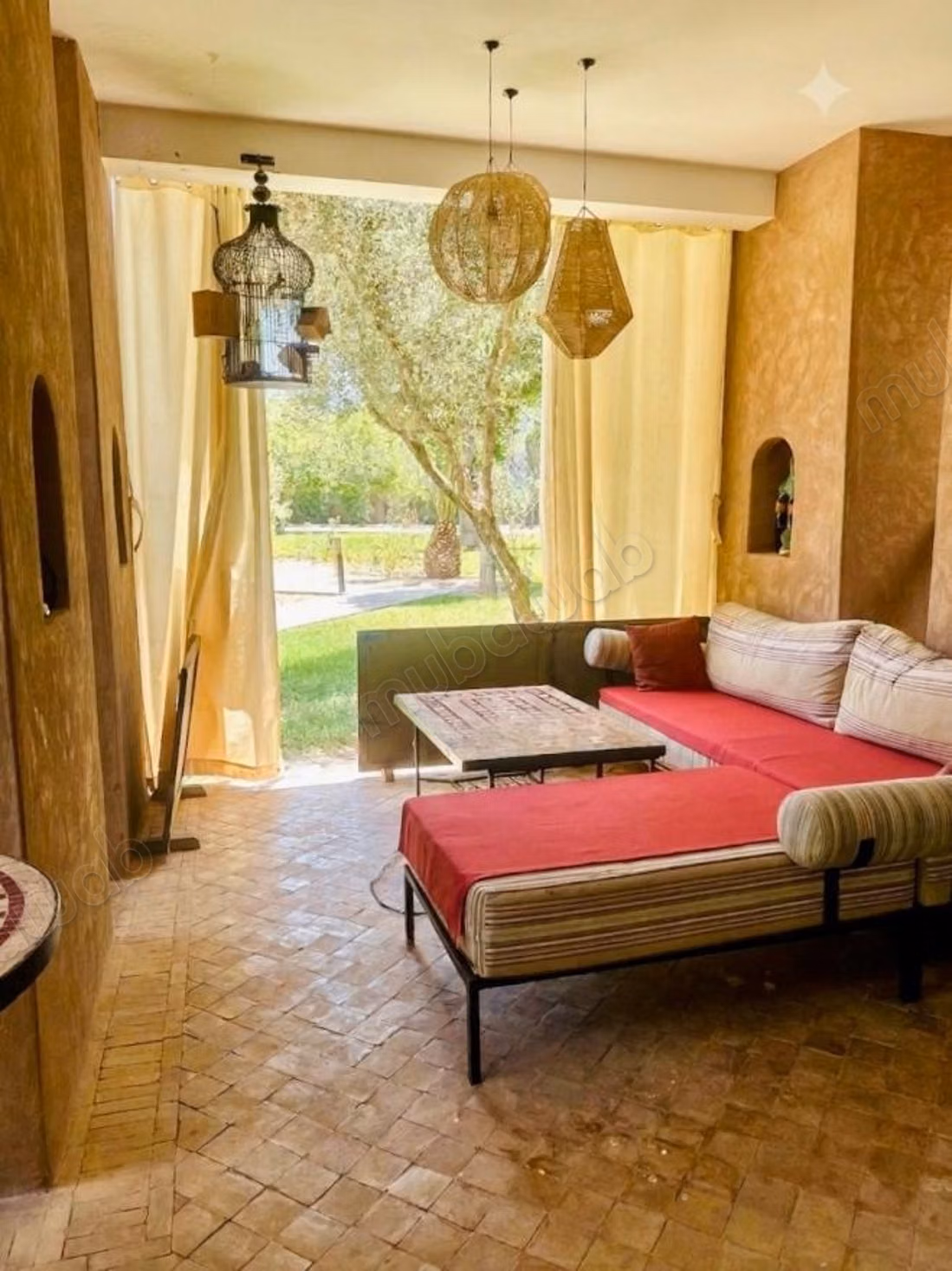 Rez de jardin 2 chambres à louer à l'Agdal