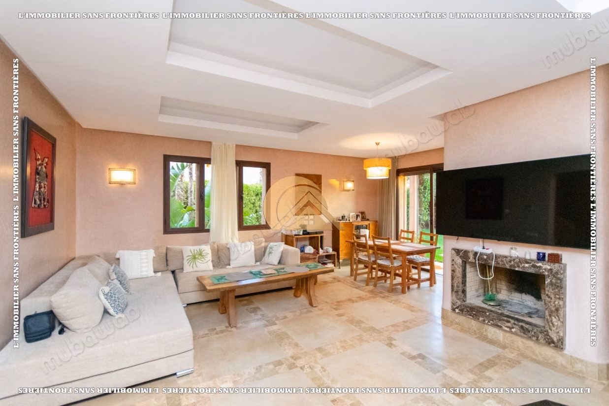 Furnished villa for sale on Route de l’Ourika – Jardin d’Atlas, golf view and private pool