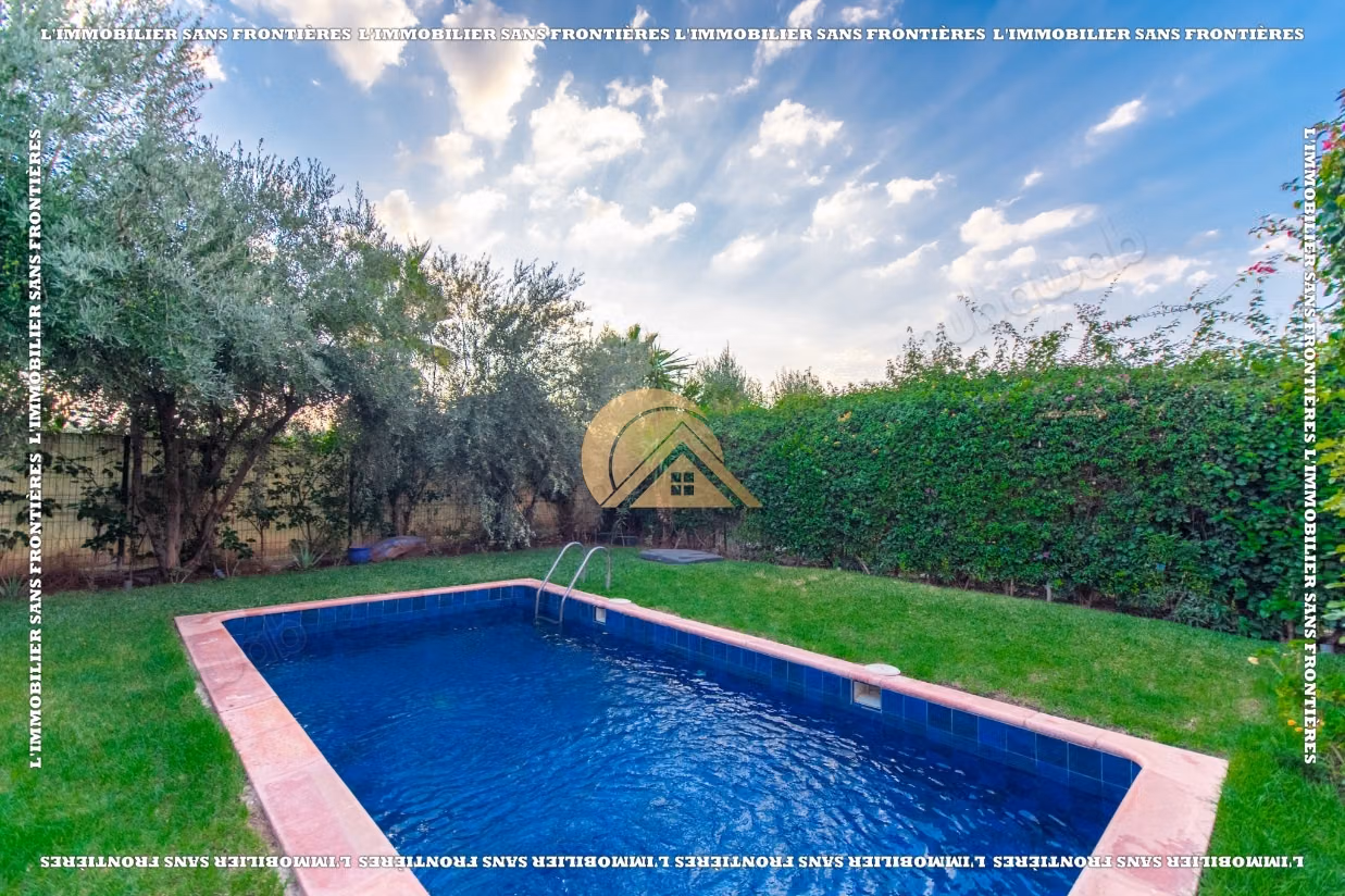 Furnished villa for sale on Route de l’Ourika – Jardin d’Atlas, golf view and private pool