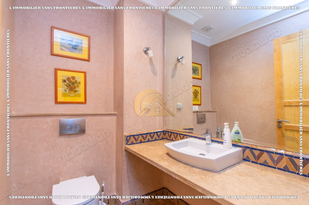 Furnished villa for sale on Route de l’Ourika – Jardin d’Atlas, golf view and private pool