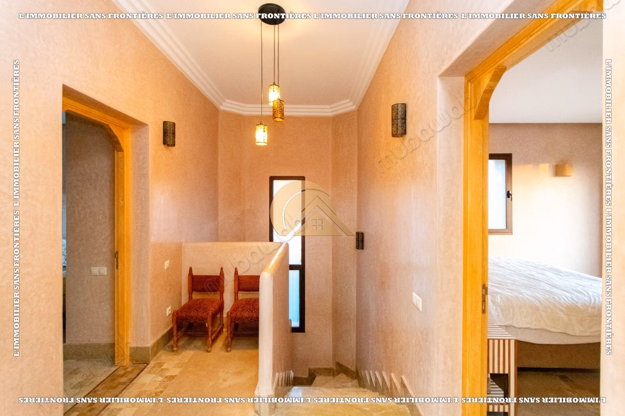 Furnished villa for sale on Route de l’Ourika – Jardin d’Atlas, golf view and private pool