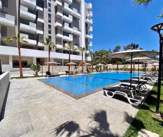Mooie appartement te huur in Casablanca Finance City. Oppervlakte 120 m². Goed gemeubileerd