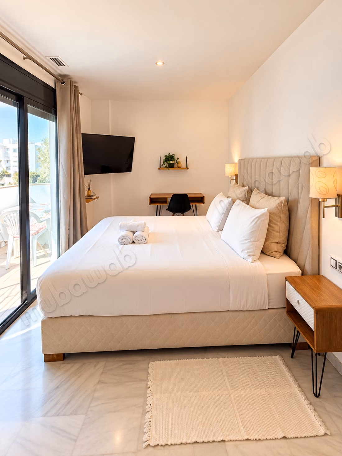 Stunning 3-bedroom apartment of 100 m², sea view and pool – Tangier