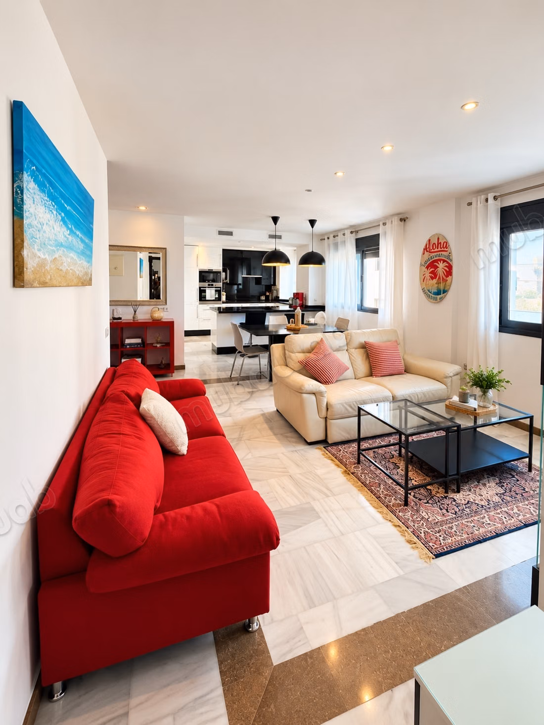 Stunning 3-bedroom apartment of 100 m², sea view and pool – Tangier