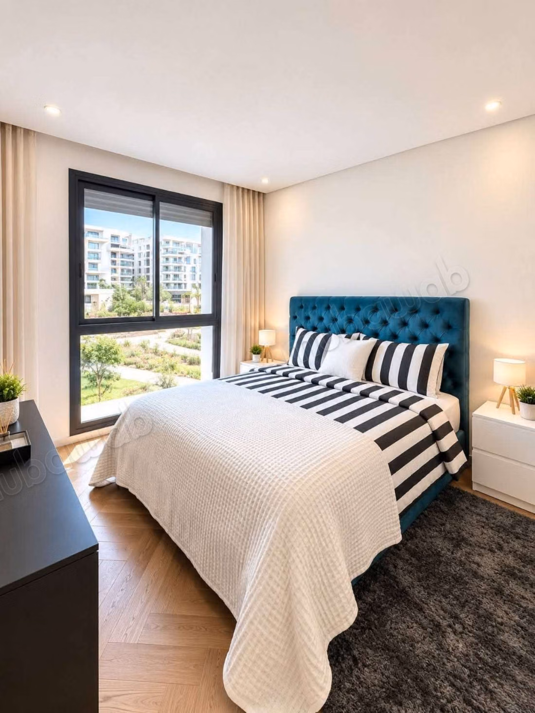 Huur van een appartement in Casablanca Finance City. Oppervlakte van 90m². Goed ingericht