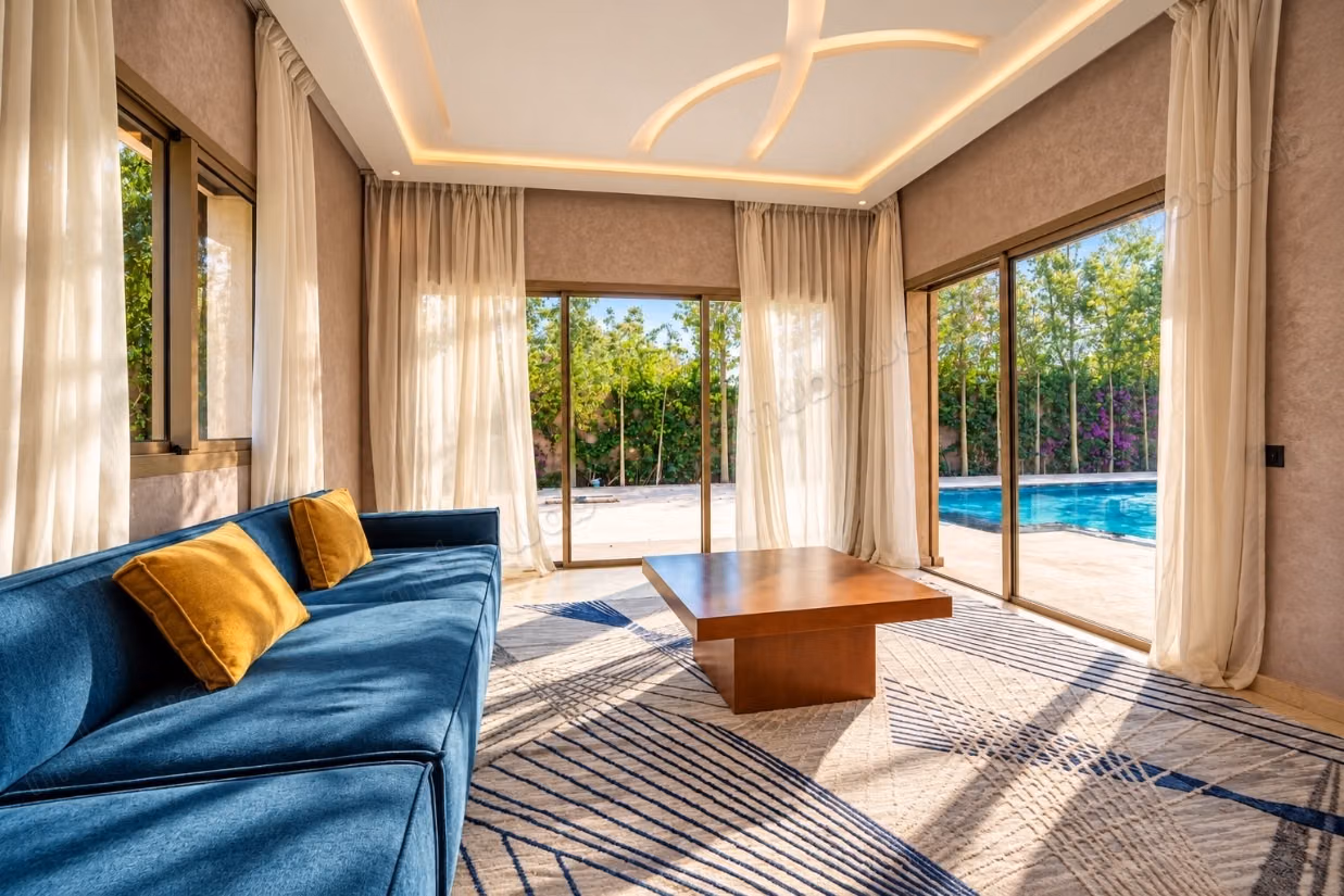 Stupenda villa in affitto a El Ghiate. 10 camere confortevoli. Aria condizionata e piscina