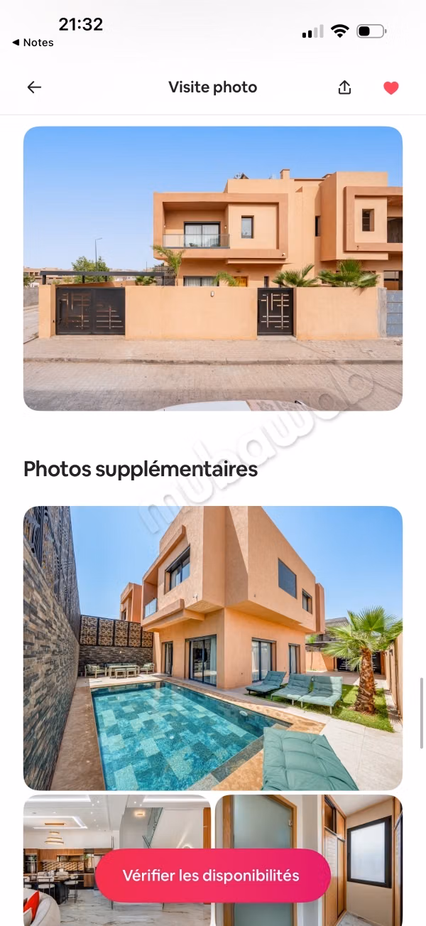 Maison de luxe à louer à Route de Tahanaout.
Surface de 254 m².
Meublé
