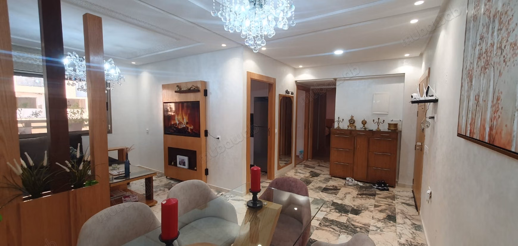 Prachtig appartement te koop in Sala el Jadida. 3 kamers. Traditionele lounge, algemene schotelantenne