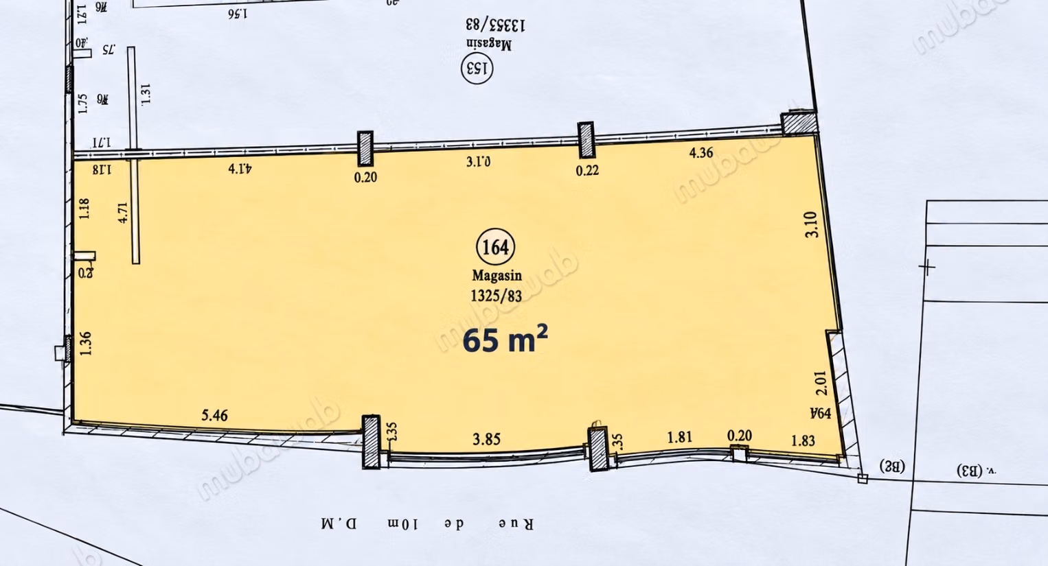 Magasin neuf 65 m² – Double façade, Daoudiat