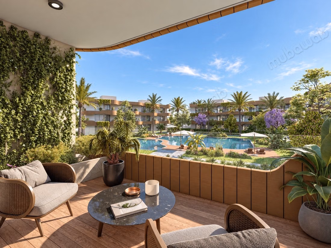 Appartement de 43 m² en étage, résidence avec lagon et padel