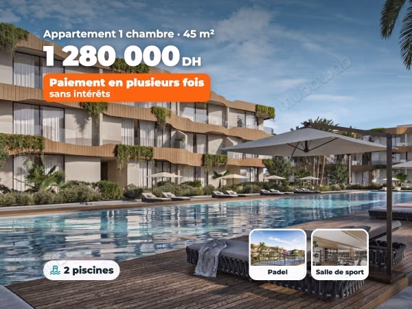 Appartamento 1 camera, residence con laguna, 30 % alla prenotazione