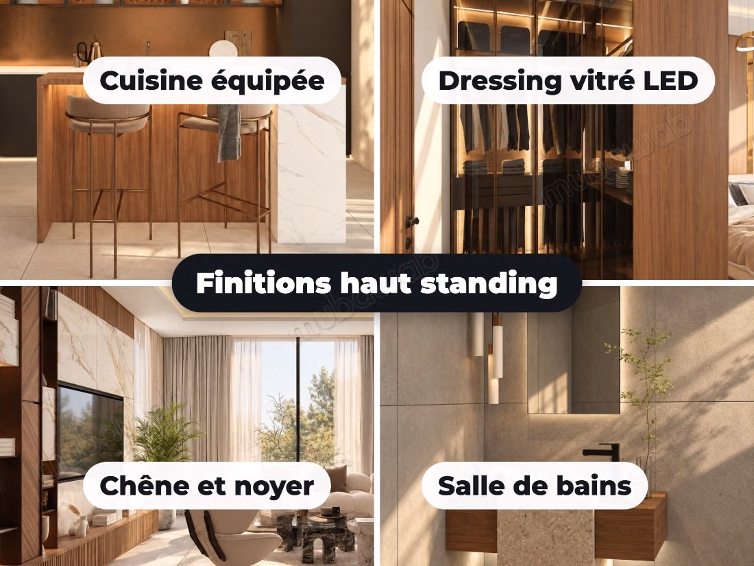 Appartement neuf 1 chambre, résidence avec lagon, sans intérêts