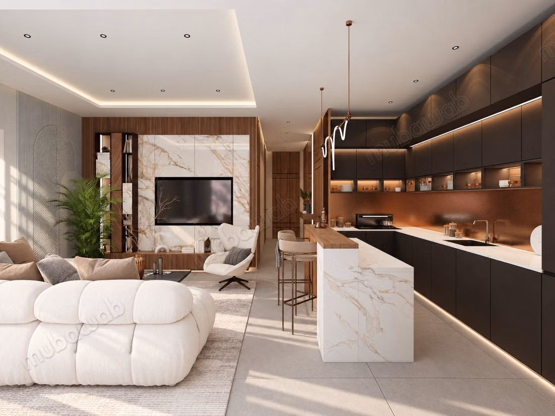 Appartement neuf 1 chambre, résidence avec lagon, sans intérêts