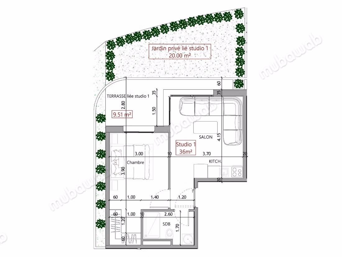 Private garden in a lagoon residence, 30% on booking