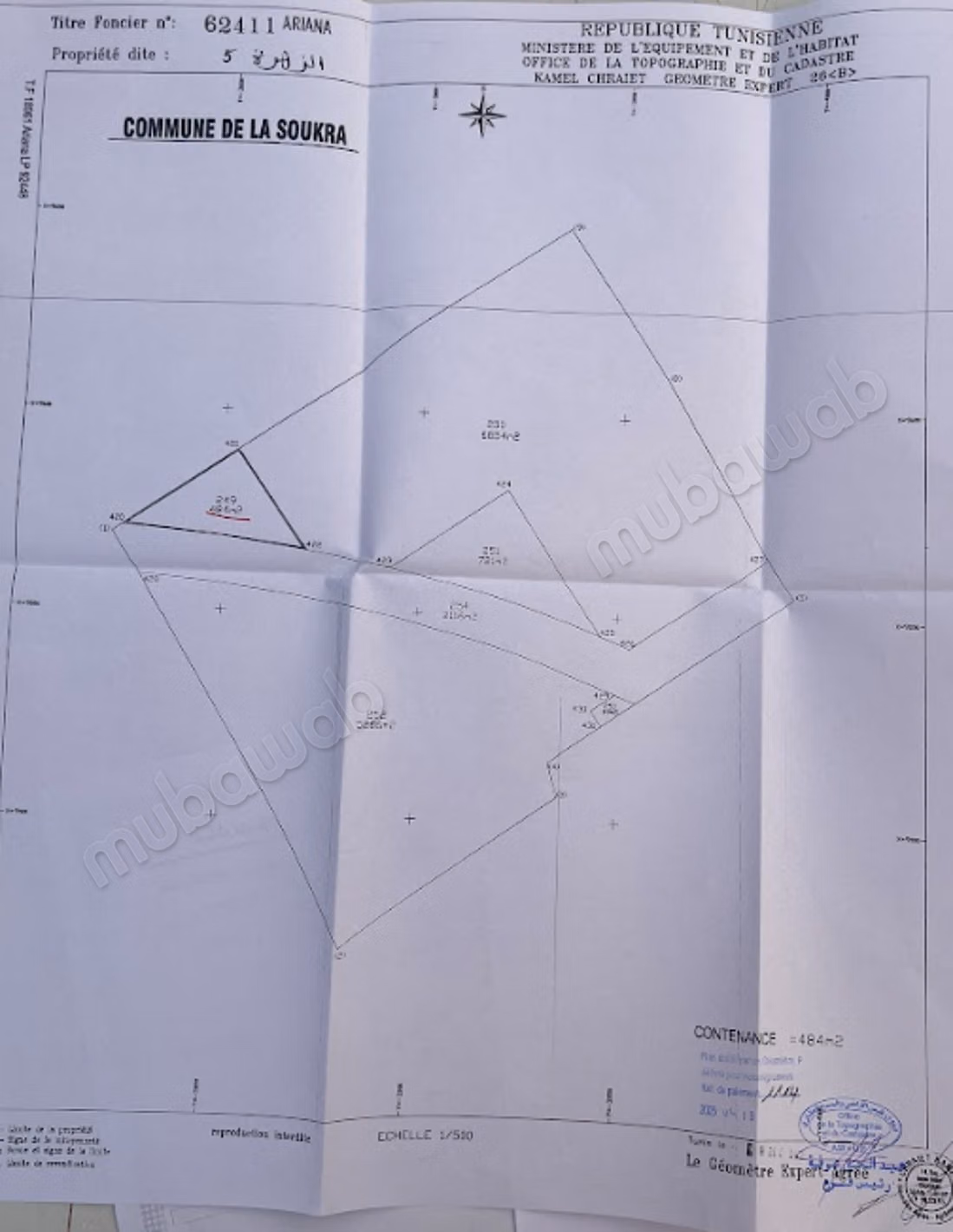 Terrain constructible R2 a la comune Soukra
