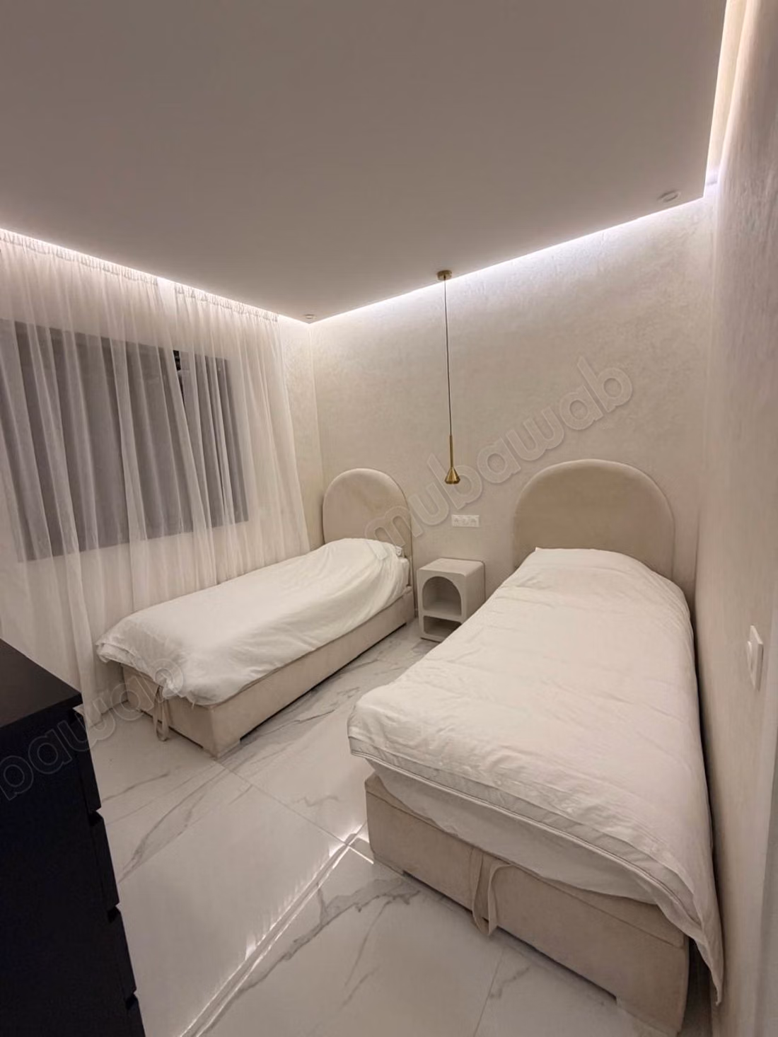 Appartement 2 chambres et salonen rez de jardin dans résidence vu atlas