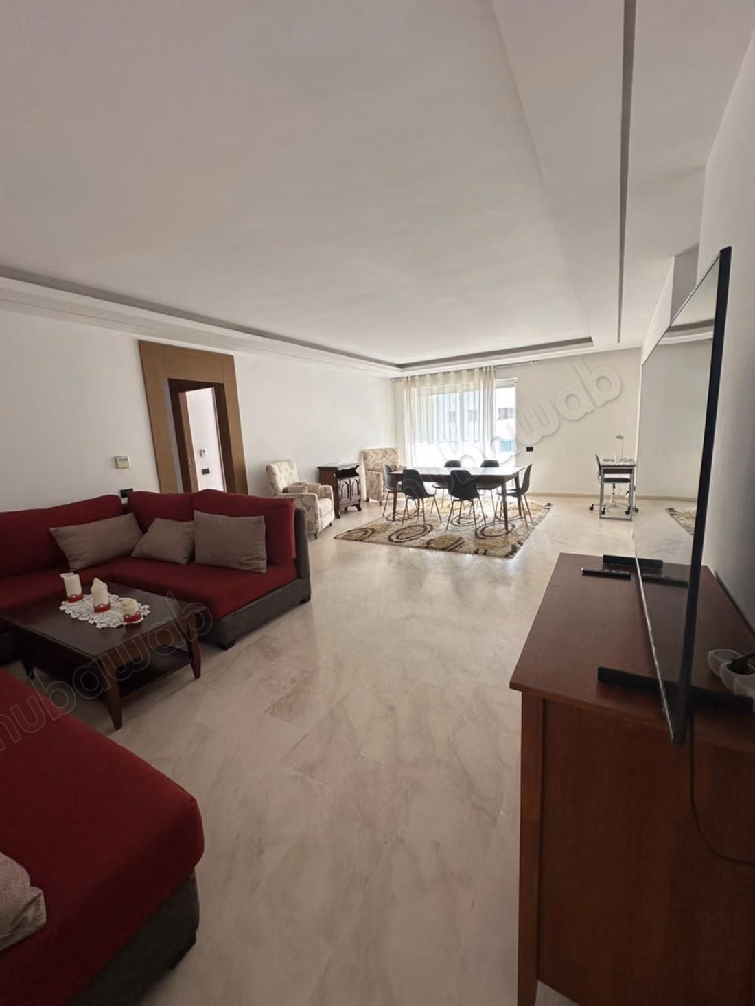 Louez cet appartement à Haut Agdal. 
2 chambres agréables. 
Meublé