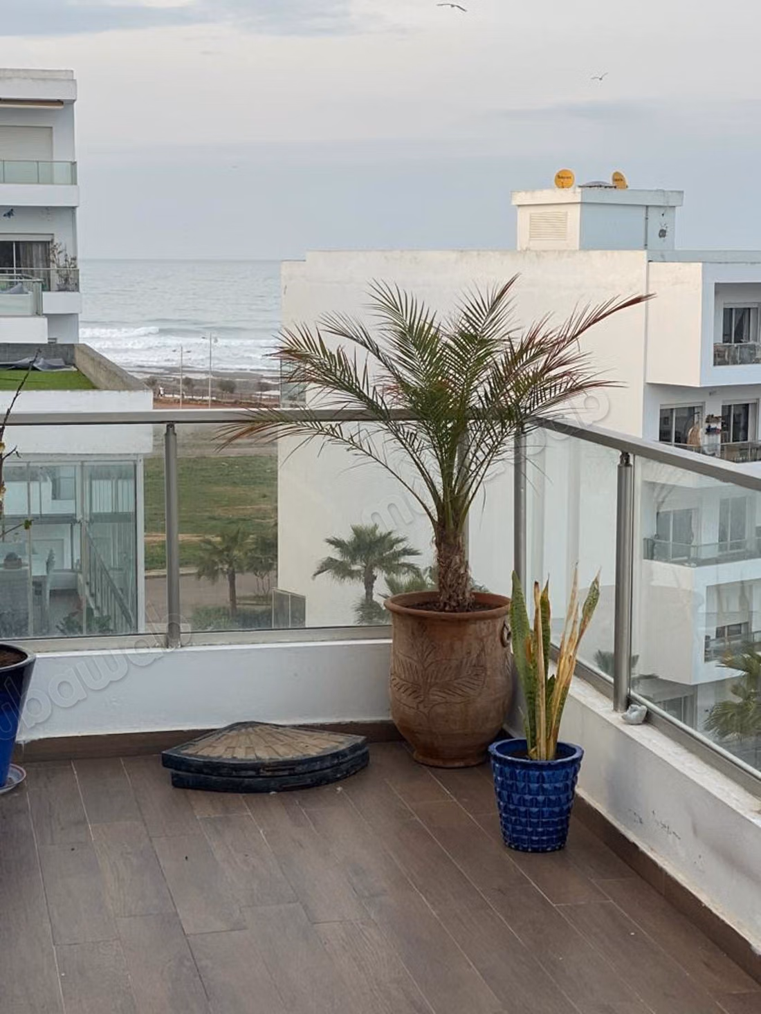 Dar bouazza, location appartement vide vue mer 2ch