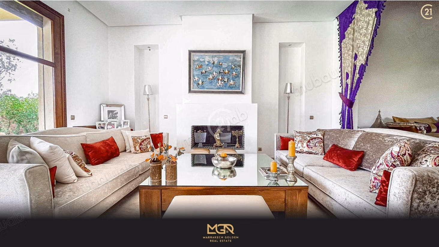 Villa de prestige 690 m² avec piscine sur 2 100 m², résidence sécurisée, Palmeraie, Marrakech