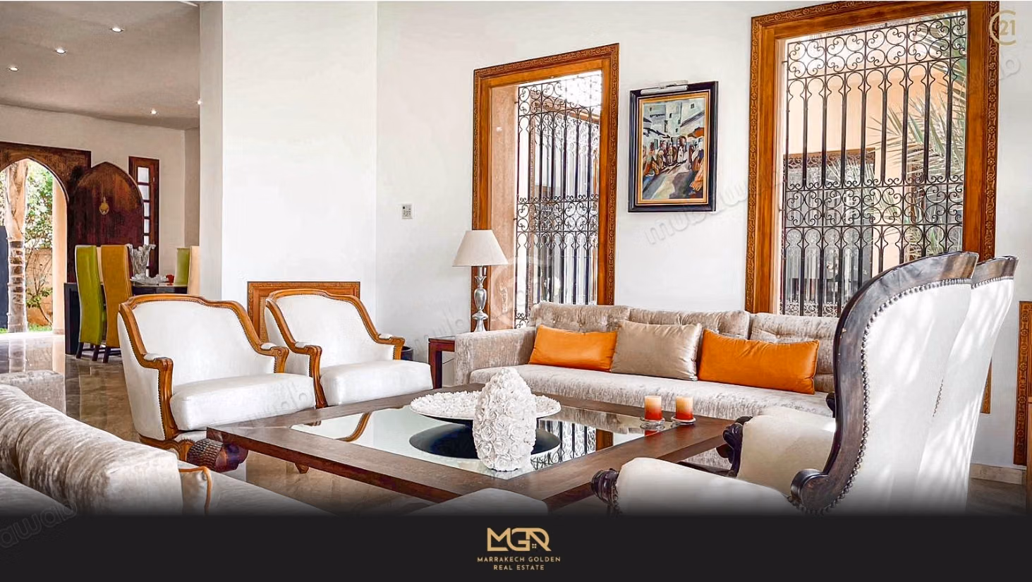 Villa de prestige 690 m² avec piscine sur 2 100 m², résidence sécurisée, Palmeraie, Marrakech