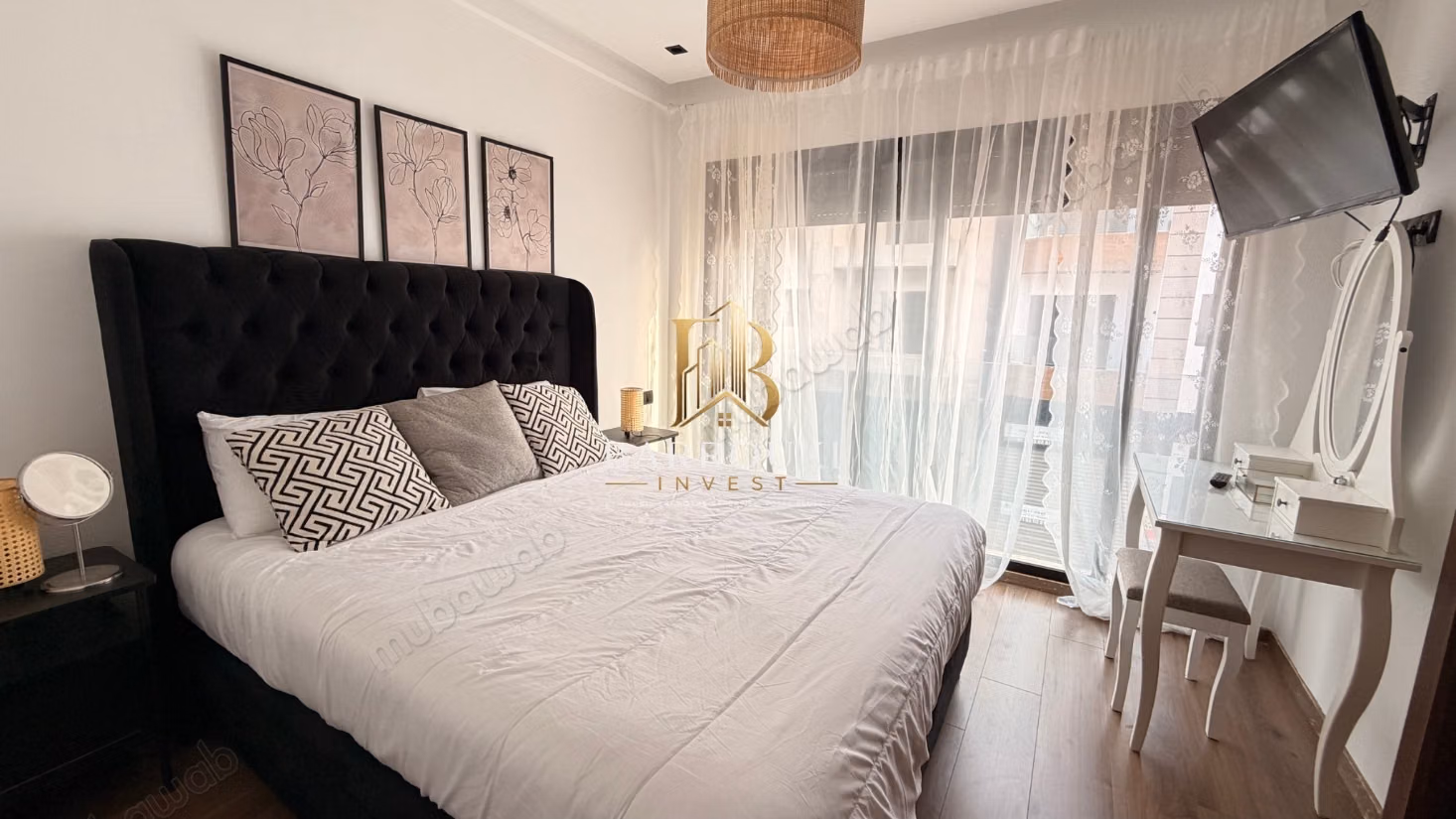 Studio meublé neuf avec terrasse à louer à Anssari, Dar Bouazza – À 2 min de la mer