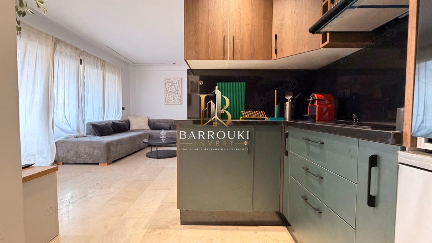 Studio meublé neuf avec terrasse à louer à Anssari, Dar Bouazza – À 2 min de la mer