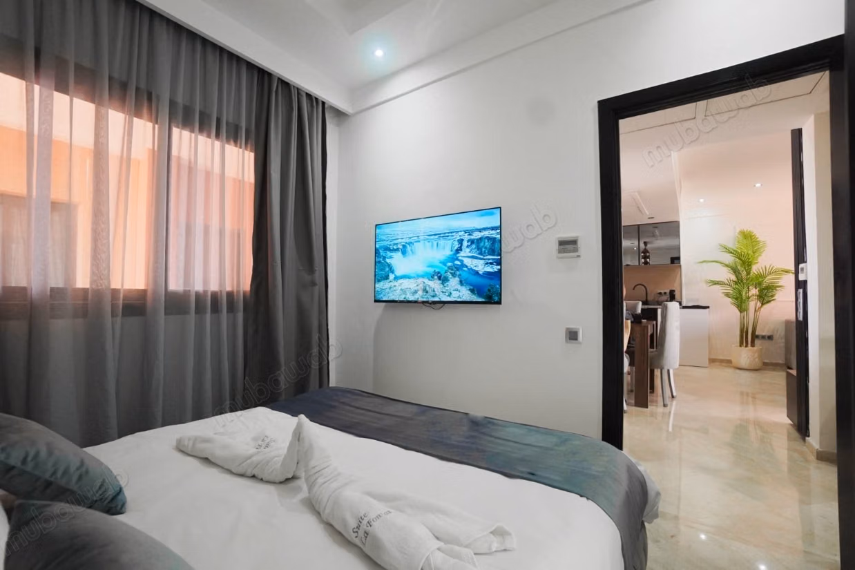 Appartement à louer à Route Casablanca. 
Surface de 92 m². 
Bien meublé