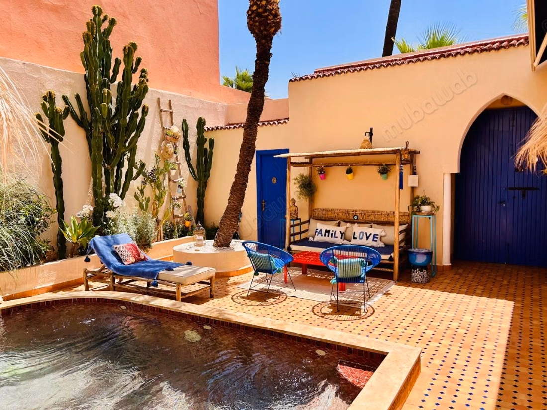 Titre: Villa avec Rooftop à Palmeraie – 5 Chambres, Piscine & Terrain en Jouissance