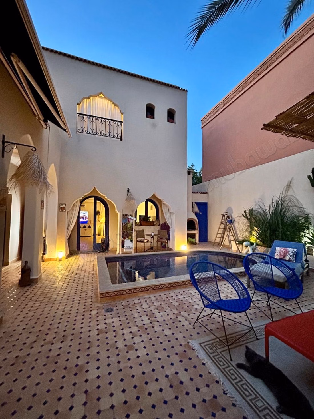 Title: Villa with Rooftop in Palmeraie – 5 Bedrooms, Pool & Private Land