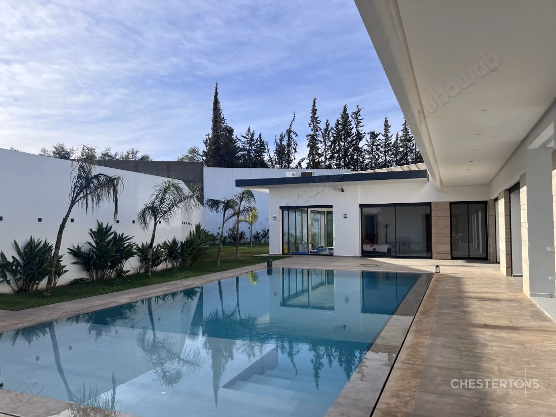 Villa contemporaine de plain pied dans la résidence du Golf Royal de Fès