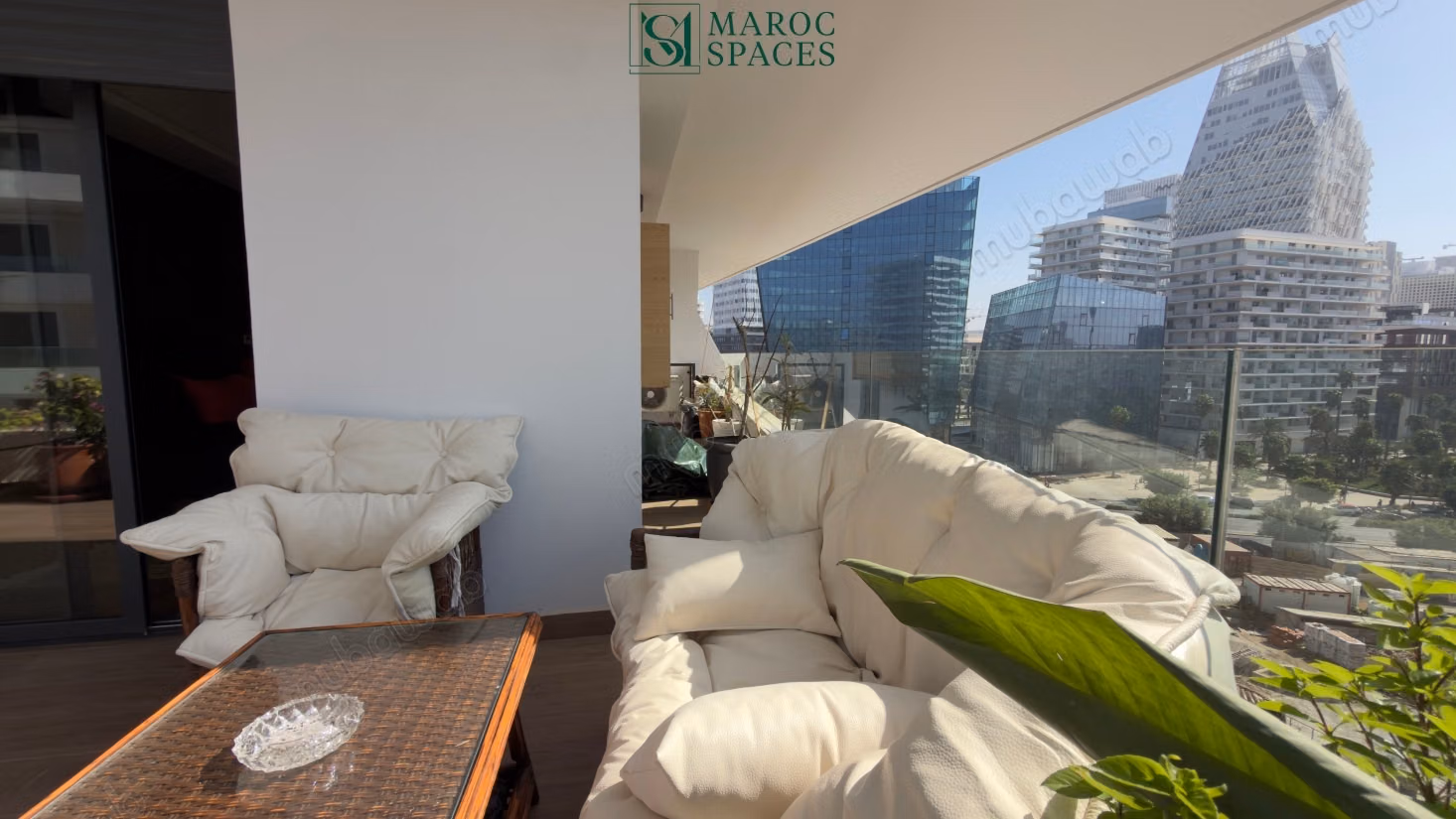 Appartement meublé 2 chambres avec grande terrasse