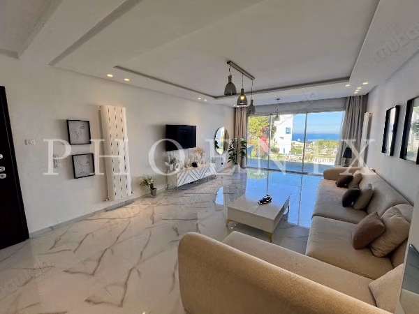 Furnished S2 apartment with terrace overlooking the sea in Gammarth