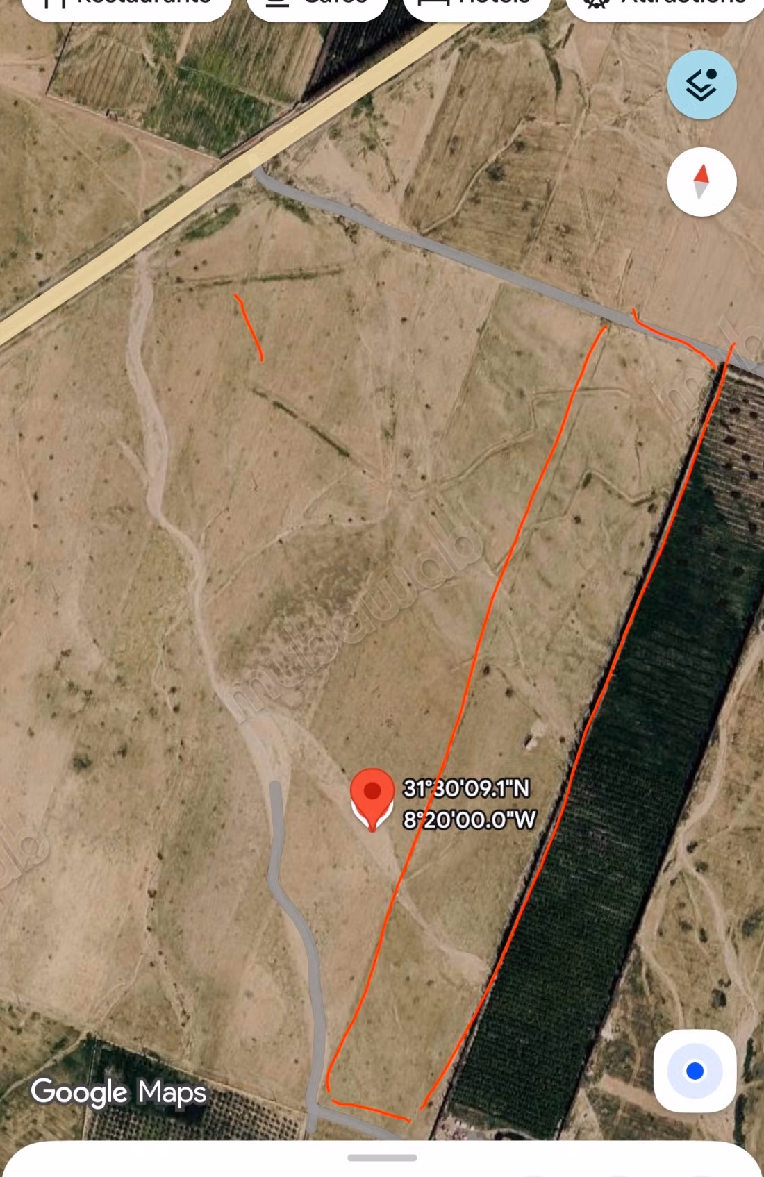 7 HA près d'Agafay 
Terrain à fort potentiel