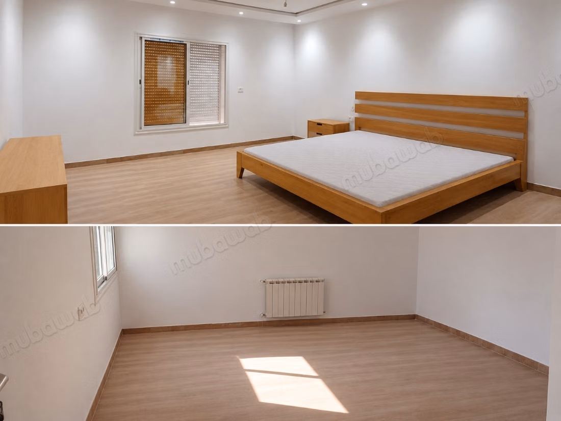 Appartement à louer à Hammam Chatt. Surface totale 170 m². Porte sécurisée et chauffage central