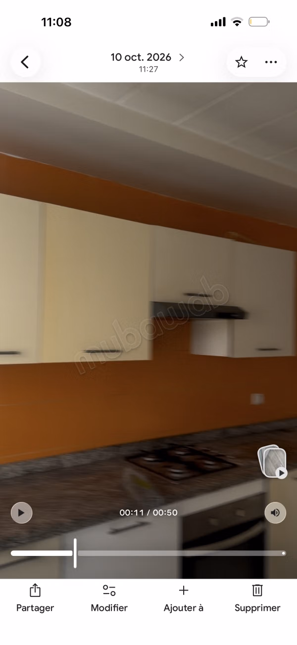 Rent this apartment in Nouaceur. 3 comfortable rooms. Well-equipped kitchen