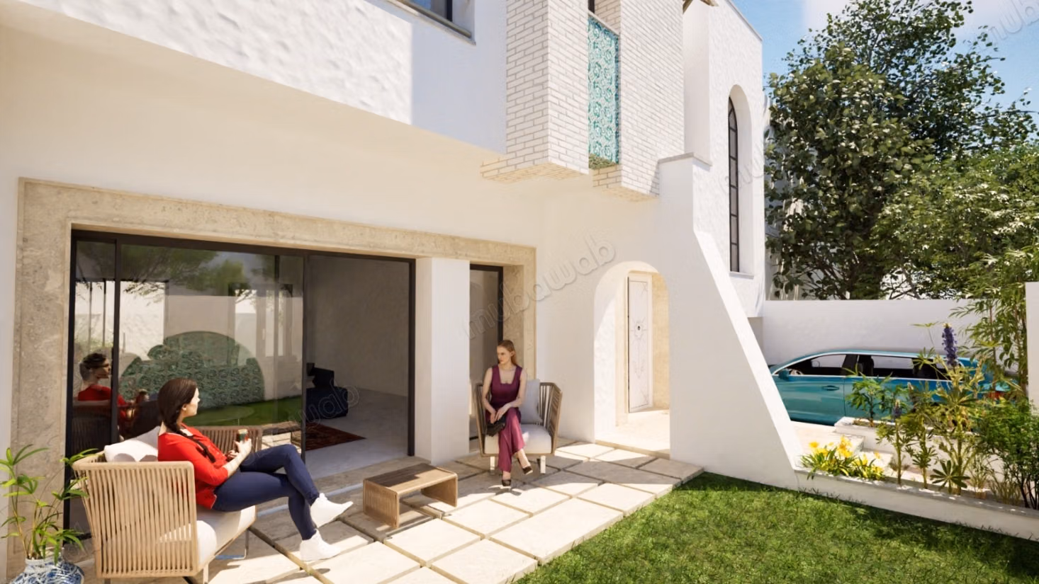 For sale an unfinished villa in Raoued beach